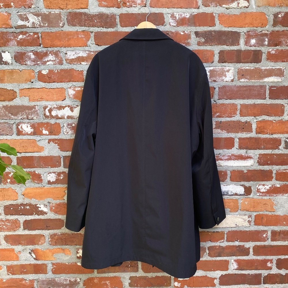 Ralph Lauren Black Raincoat 54R Big Tall Trench Coat Removable Liner - Picture 5 of 12